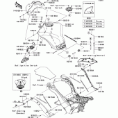 Схема узла: Топливный бак для Kawasaki ZR1000 Z1000 ABS