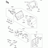 Схема узла: Tail lamp для Kawasaki ZX600 ZZ-R600