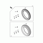 Схема узла: Шины для Kawasaki EN650 Vulcan S