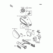 Схема вузла: Інформаційні наклейки для Kawasaki VN1500 Vulcan 1500L