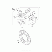 Схема узла: Передний тормоз для Kawasaki KL650 KLR650