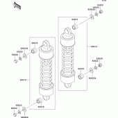 Схема узла: Подвеска/амортизатор для Kawasaki VN1500 VN1500 Classic