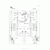 Схема узла: Вилка передней оси для Kawasaki ZX1000 Ninja 1000