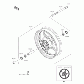 Схема вузла: Переднє колесо для Kawasaki EX650 Ninja 650 ABS