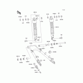Схема узла: Маятник/Задний амортизатор для Kawasaki KZ1000 Police
