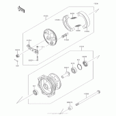 Схема узла: Ступица переднего колеса для Kawasaki KLX110 KLX110