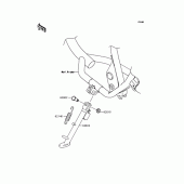Схема вузла: Підставка для Kawasaki BJ250 250TR