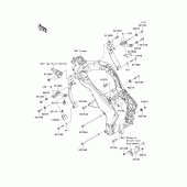 Схема вузла: Кріплення двигуна Kawasaki ZX1000 Z1000SX