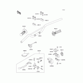 Схема вузла: Кермо & Пульт управління рульовим для Kawasaki KX100