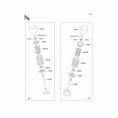 Схема узла: Клапан(ы) для Kawasaki KLX300R