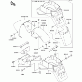 Схема узла: Fenders(1/2) для Kawasaki ZX750 Ninja ZX-7R