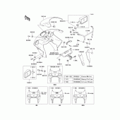 Схема узла: Облицовочные элементы для Kawasaki ZX750 Ninja ZX-7R