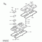 Схема узла: Клапанная крышка для Kawasaki ZX600 Ninja 600R