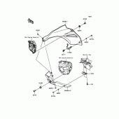 Схема вузла: Нижній обтічник для Kawasaki ZR1000 Z1000