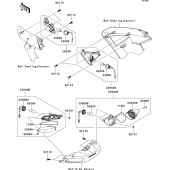 Схема узла: Поворотники для Kawasaki ZG1400 1400GTR ABS