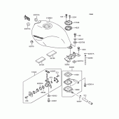Схема узла: Топливный бак для Kawasaki ZR250 Balius