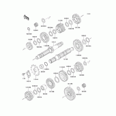 Схема узла: Трансмиссия для Kawasaki KL250 KLR250