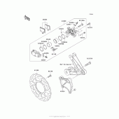 Схема вузла: Заднє гальмо для Kawasaki ZG1400 Concours 14