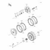 Схема вузла: Зчеплення для Kawasaki KX250/ KX252 KX250F