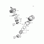 Схема узла: Цилиндр & Поршень для Kawasaki VN900 Vulcan 900 Custom