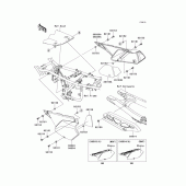 Схема вузла: Side covers/chain cover(1/2) для Kawasaki KLX250 KLX250SF