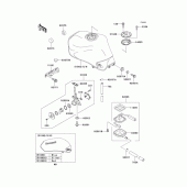 Схема вузла: Fuel tank(1/2) для Kawasaki ZR750 ZR-7