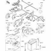 Схема узла: Электрооборудование для Kawasaki ZX1100 ZZ-R1100