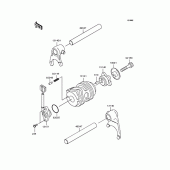 Схема вузла: Копірний вал & Вилки для Kawasaki KLX110 KLX110