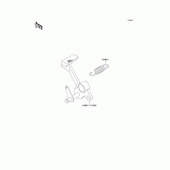 Схема вузла: Brake pedal/torque link для Kawasaki ZX1100 GPZ1100