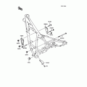 Схема вузла: Кріплення двигуна для Kawasaki KMX125