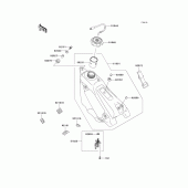 Схема узла: Топливный бак для Kawasaki KX250/ KX252 KX250