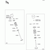 Схема вузла: Клапан(и)(1/2) для Kawasaki ZX636 Ninja ZX-6R ABS