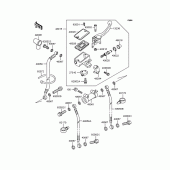 Схема узла: Передний тормозной цилиндр для Kawasaki ZX400 ZZR400