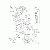 Схема вузла: Підвіска/задній амортизатор для Kawasaki EX250 Ninja 250R