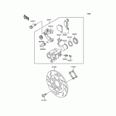 Схема вузла: Переднє гальмо для Kawasaki KMX80 KSR-II