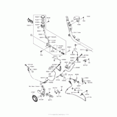 Схема вузла: Задній гальмівний циліндр Kawasaki VN1700 Vulcan 1700 Voyager ABS