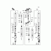 Схема вузла: Вилка передньої осі для Kawasaki EX300 Ninja 300 ABS