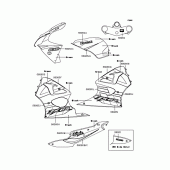 Схема вузла: Наклейки (Green/Black) для Kawasaki ZX636 Ninja ZX-6R