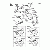 Схема вузла: Облицювальні елементи для Kawasaki EX250 Ninja 250
