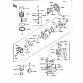 Схема узла: Масляный насос & Масляный фильтр для Kawasaki ZG1200 Voyager XII