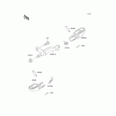 Схема узла: Подножки для Kawasaki KLX250 KLX250R