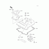 Схема узла: Клапанная крышка для Kawasaki KLX650 KLX650 Motard
