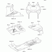 Схема вузла: Decals(ebony)(zx600-e3) для Kawasaki ZX600 ZZ-R600