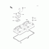 Схема узла: Клапанная крышка для Kawasaki ZX600 Ninja ZX-6
