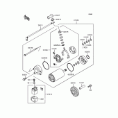 Схема вузла: Стартер електричний & Привід стартера для Kawasaki ZR1100 ZRX1100-II