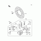 Схема вузла: Переднє гальмо для Kawasaki VN400 Vulcan Drifter