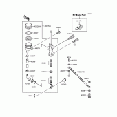 Схема вузла: Задній гальмівний циліндр для Kawasaki ZR400 Zephyr