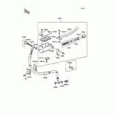Схема узла: Front master cylinder(kl250-d7) для Kawasaki KL250 KLR250