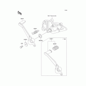 Схема вузла: Brake pedal/torque link для Kawasaki EX500 GPZ500S