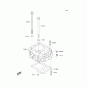 Схема узла: Цилиндр для Kawasaki KLX125 KLX125L